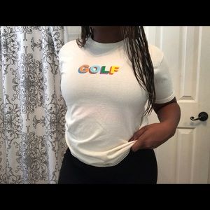 Cream golfwang t-shirt (tylerthecreator)